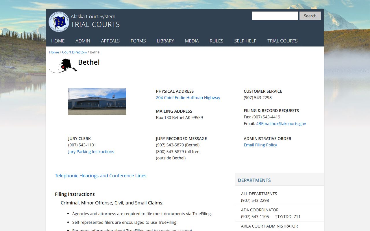 Bethel Superior Court probate records directory